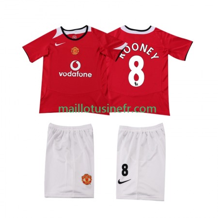 Maillot de Foot Manchester United ROONEY 8 2006 Domicile Retro 2005 - Enfant